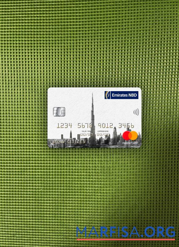 Blank UAE Dubai Emirates NBD bank mastercard photolook front example